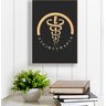 Quadro Fisioterapia Profissão- Entalhado Madeira - Moderno - 3