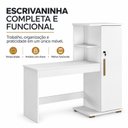 Ver imagem 6 de Escrivaninha com Porta com Chave 2 Prateleiras e Espaço para Cpu Savana Espresso Móveis