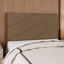 Ver imagem 2 de Cabeceira Queen 160 Cm com Frame Cristal Linho Marrom Artte