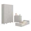 Ver imagem 2 de Quarto Infantil Completo com Minicama Montessoriana Dengo Multimóveis MP4880 Off White