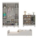 Ver imagem 5 de Quarto Infantil Completo com Minicama Montessoriana Dengo Multimóveis MP4880 Off White