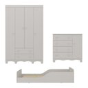 Ver mais imagens de Quarto Infantil Completo com Minicama Montessoriana Dengo Multimóveis MP4880 Off White
