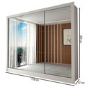 Ver imagem 3 de Guarda-roupa Casal Nevada 3 Portas 3 Gavetas com Espelho Branco - Panorama Móveis