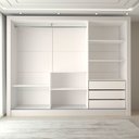 Ver imagem 5 de Guarda-roupa Casal Nevada 3 Portas 3 Gavetas com Espelho Branco - Panorama Móveis