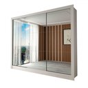 Ver imagem 2 de Guarda-roupa Casal Nevada 3 Portas 3 Gavetas com Espelho Branco - Panorama Móveis