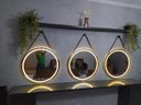 Ver imagem 1 de Espelho Redondo com Luz de Led 90cm Alça Touch Screnn Branco Neutro