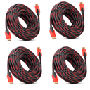 Ver imagem 1 de Kit 4 Cabos Hdmi 5m Full Hd 1080p Alta Velocidade