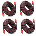 Ver imagem 1 de Kit 4 Cabos HDMI 5m Full HD 1080P Alta Velocidade