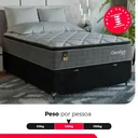 Ver imagem 5 de Cama Box Baú Viúva + Colchão Comfort Class Pillow Top Cinza/suede Preto