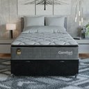 Ver mais imagens de Cama Box Baú Viúva + Colchão Comfort Class Pillow Top Cinza/suede Preto