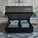 Ver imagem 6 de Cama Box Baú Viúva + Colchão Comfort Class Pillow Top Cinza/suede Preto