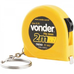 Trena curta de aço com 5 m e trena chaveiro 2 m TCV 2005 Vonder - 4 Trena curta de aço com 5 m e trena chaveiro 2 m TCV 2005 Vonder - 4