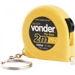 Trena curta de aço com 5 m e trena chaveiro 2 m TCV 2005 Vonder - 5 Trena curta de aço com 5 m e trena chaveiro 2 m TCV 2005 Vonder - 5