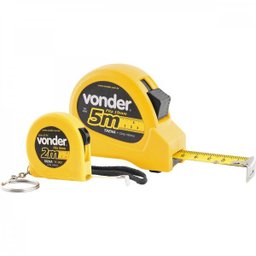 Trena curta de aço com 5 m e trena chaveiro 2 m TCV 2005 Vonder - 1 Trena curta de aço com 5 m e trena chaveiro 2 m TCV 2005 Vonder - 1