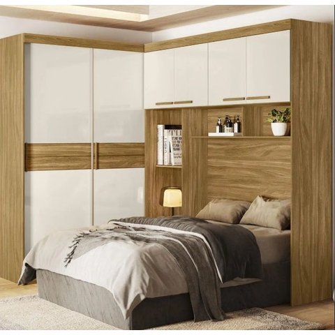 Roupeiro Casal Modular com 6 Portas Florença Crystal