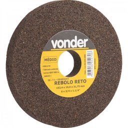 Rebolo reto 6" x 3/4" médio Vonder - 1