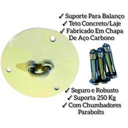 Suporte Gancho P/ Cadeira De Balanço Saco De Pancada Laje Tulipa Móveis Suporte De Balanço Para Teto - 2
