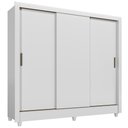 Ver imagem 1 de Guarda Roupa França 3 Portas de Correr Branco Moderno