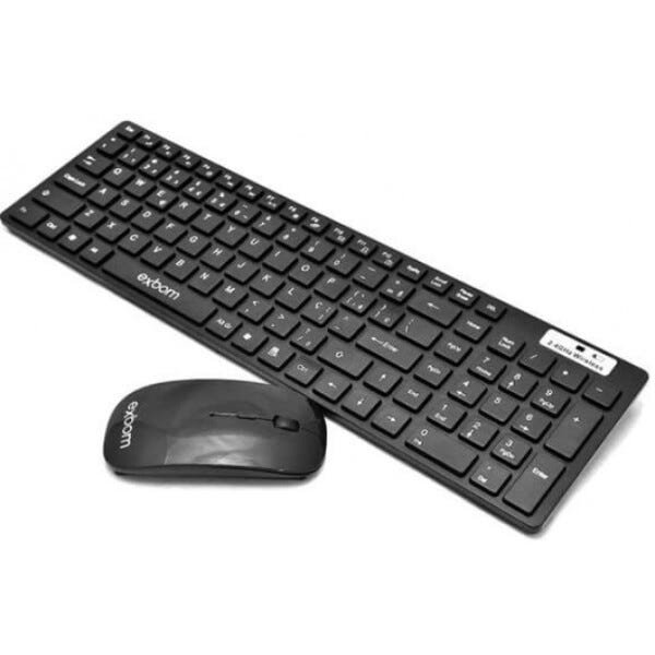 Teclado e Mouse sem Fio Combo 2,4Ghz Bk-S1000 Exbom - 1426 / Verde - Jp-01 / Fy - Fy-km1000