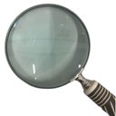 Ver imagem 3 de Lupa de Aumento Decorativa Estilo Madeira com Detalhes Branco 25cm Decore Fácil Shop