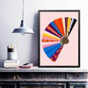 Ver imagem 1 de Quadro Fashion Leque - Estampas 24x18cm:moldura Preta