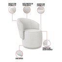 Ver imagem 4 de Namoradeira e 2 Poltronas Orgânica para Sala Malu Bouclê Cinza M11 - D’Rossi