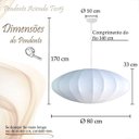 Ver imagem 4 de 3 Lustre Pendente Bubble Tecido Seda 80 Cm Minimalista Tec15