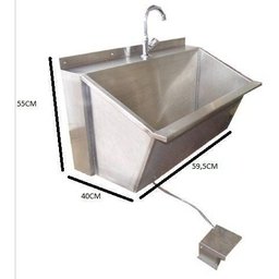 Pia de Assepsia Inox Lavatório para Mãos 55x60 cm Nortinox - 3