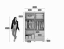 Ver imagem 2 de Guarda Roupa Solteiro 4 Portas com Espelho Encant Cumaru Fendi - Novo Horizonte