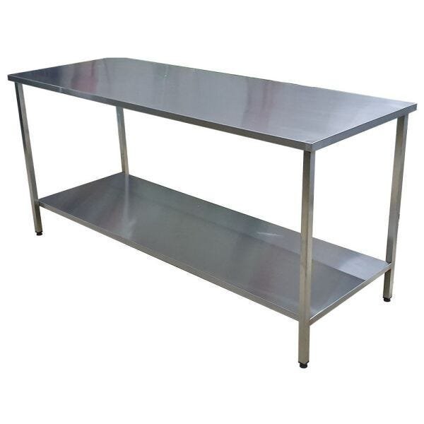 Mesa Aço Inox Industrial 160x70x90cm Plano Liso Nortinox - 2