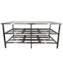 Ver imagem 4 de Mesa Aço Inox Industrial 190x70x90cm Prateleiro Duplo Nortinox