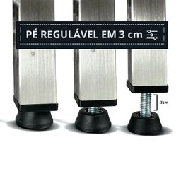 Mesa Aço Inox Industrial 190x70x90cm Prateleiro Duplo Nortinox - 8