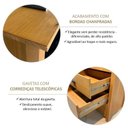 Ver imagem 5 de Conjunto 2 Peças Escrivaninha C 2 Gavetas e Gaveteiro 3 100% Madeira Maciça - Linha Topázio Freijó Marrom