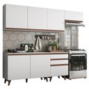 Ver imagem 3 de Armário de Cozinha Completa 250cm Branco Reims Madesa 02