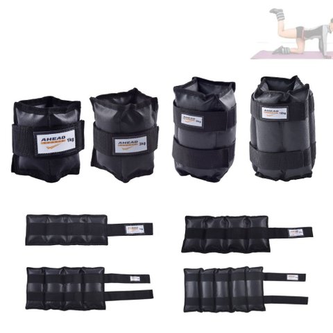 Kit Par de Caneleiras (Tornozeleiras) 1kg; 3kg; 6kg e 10kg Preto