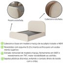 Ver imagem 2 de Cama Queen Cabeceira Estofada Quarto Moderno Alto Padrão:linho Ocre