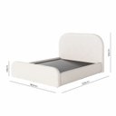 Ver imagem 3 de Cama Queen Cabeceira Estofada Quarto Moderno Alto Padrão:linho Ocre