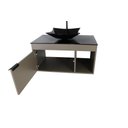 Ver imagem 3 de Gabinete Armário Banheiro 60cm Cuba Quadrada Preta