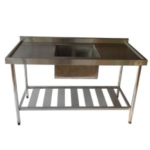 Pia de Aço Inox Industrial Nortinox 130x60x90 cm