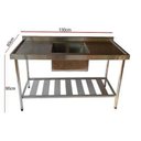 Ver imagem 2 de Pia de Aço Inox Industrial Nortinox 130x60x90 Cm