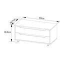 Ver imagem 2 de Bancada de Banheiro C- Rodizio Bn3643 S- Cuba C- 2 Gavetas 80cm Branco - Tecno Mobili