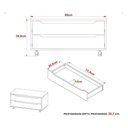 Ver imagem 3 de Bancada de Banheiro C- Rodizio Bn3643 S- Cuba C- 2 Gavetas 80cm Branco - Tecno Mobili