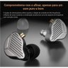 Fone de Ouvido KZ PR1 HiFi Edition Sem Microfone Prata PR1 HiFi sem microfone - 7