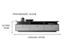 Ver imagem 3 de Rack para Tvs Marrocos 2,07 Tauri/off White Perolizado Lukalian