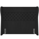 Ver imagem 4 de Kit Cabeceira Cama Box Casal 195 Cm Madrid com Puff Recamier Santorini Veludo Preto - Lyam Decor
