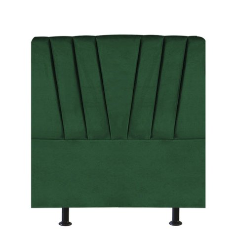 Cabeceira Estofada Bélgica 90cm Solteiro Para Cama Box Quarto Suede Verde - Gat Magazine