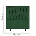 Ver imagem 2 de Cabeceira Estofada Bélgica 90cm Solteiro Para Cama Box Quarto Suede Verde - Gat Magazine