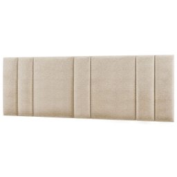 Cabeceira Estofada Cama Casal King Size com Led Moderna 200 Cm:linho Bege - 3