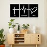 Quadro Para Quarto Frase Fé, Esperança E Amor Decorativo - 2
