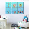 Kit Quadros 6 Peças Do Bob Esponja E Sua Turma 30X30 - 5